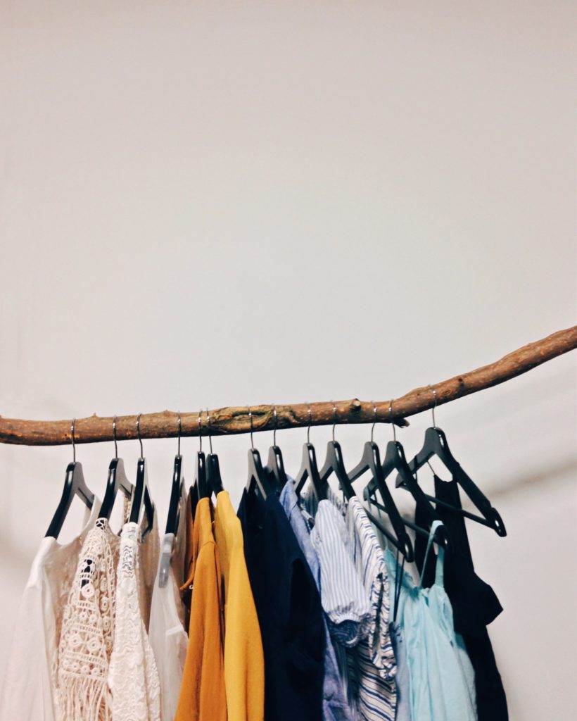 closet shot of a woman postpartum clothing ideas